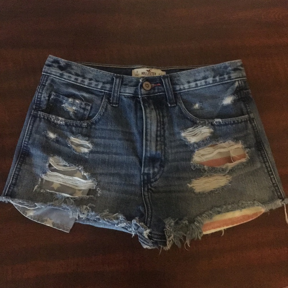 Hollister American flag shorts.